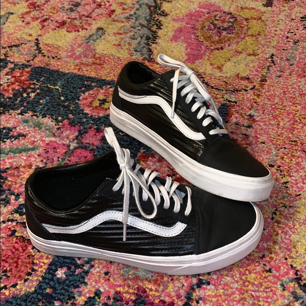 Vans Black Leather Shoes